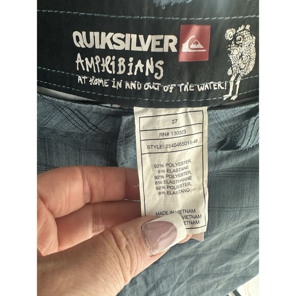 Quicksilver Amphibian Shorts Light  Green Mens Size 27 Quick Dry - Picture 3 of 3